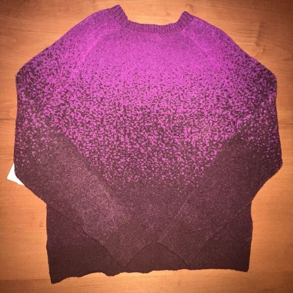 NEW Athleta Jacquard Merino Wool Stretch Ombre Sweater Women's size S Pink/Brown - Picture 8 of 8